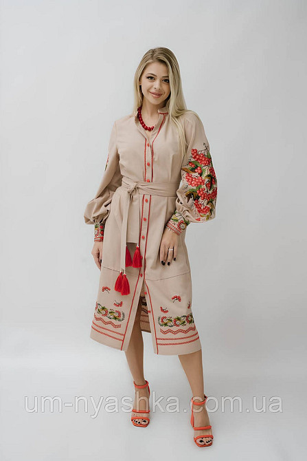 Жіноча вишита сукня на льоні Калина S-XХL Кривий Ріг - фото 2