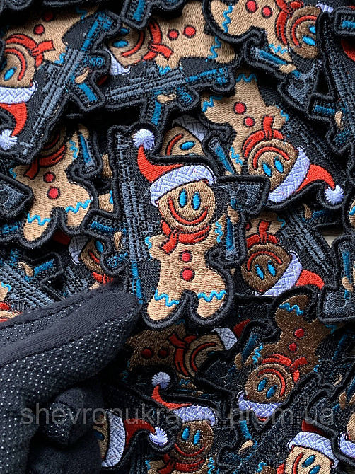 Шеврон НОВОРІЧНИЙ ПРЯНИК ЗСУ (Форма контурна. На липучці) Розмір 8x7.3см Київ - фото 4