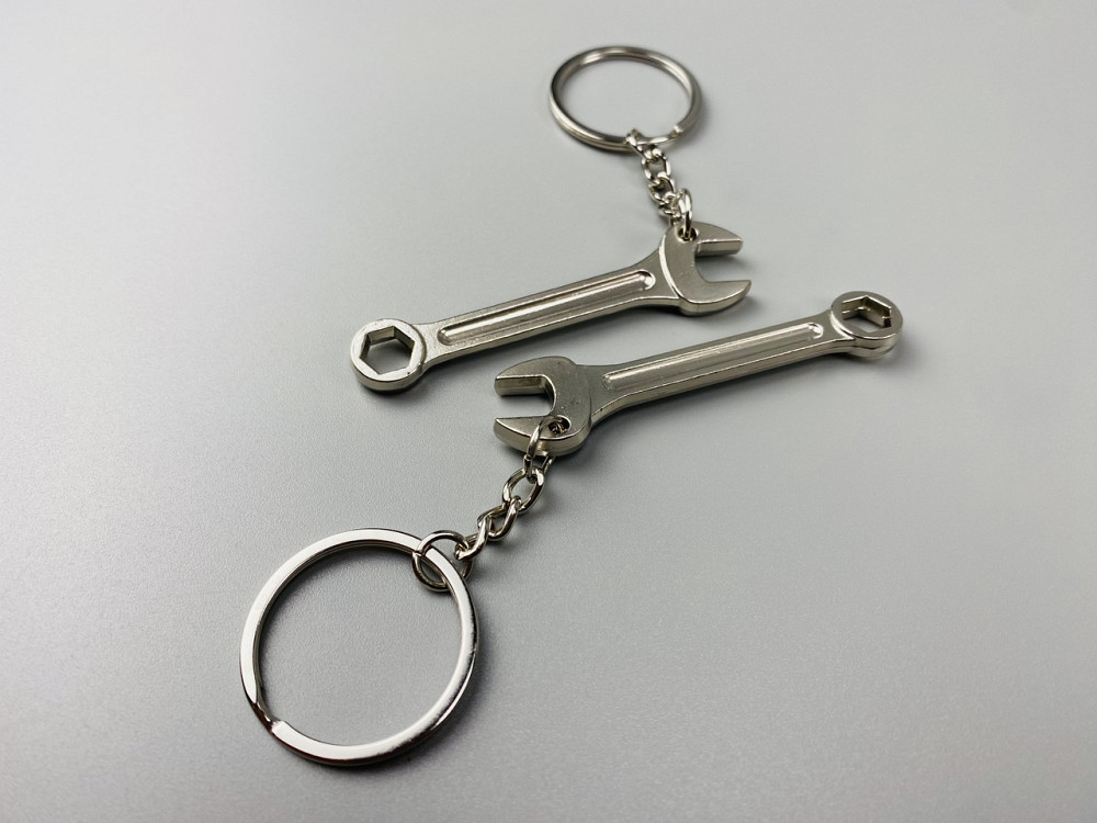 Автомобільний брелок ріжково-накидний ключ, брелок на ключі для водія, брелок металевий на авто ключі Мукачево - фото 4