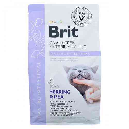 Сухий корм Brit GF VetDiet Cat Gastrointestinal для кішок, у разі порушень травлення, із сельдлю, лососем, яйцем і горохом, 2 кг Київ