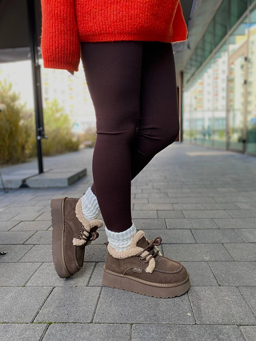 Угги жіночі ITTS S7985-35 коричневі (зима, замша натуральна) (6023) Коломыя - изображение 3