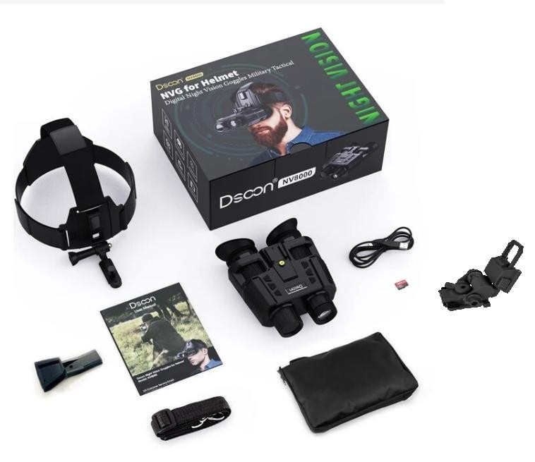 Бінокулярний прилад нічного бачення на голову Dsoon NV8000 (до 400м у темряві) + кріплення на шолом FMA L4G24 Вінниця - фото 10