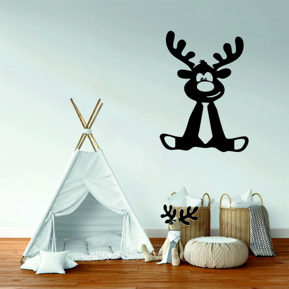 Декоративное настенное Панно «Олень», Декор на стену 70*51 см, Черный Киев - изображение 5