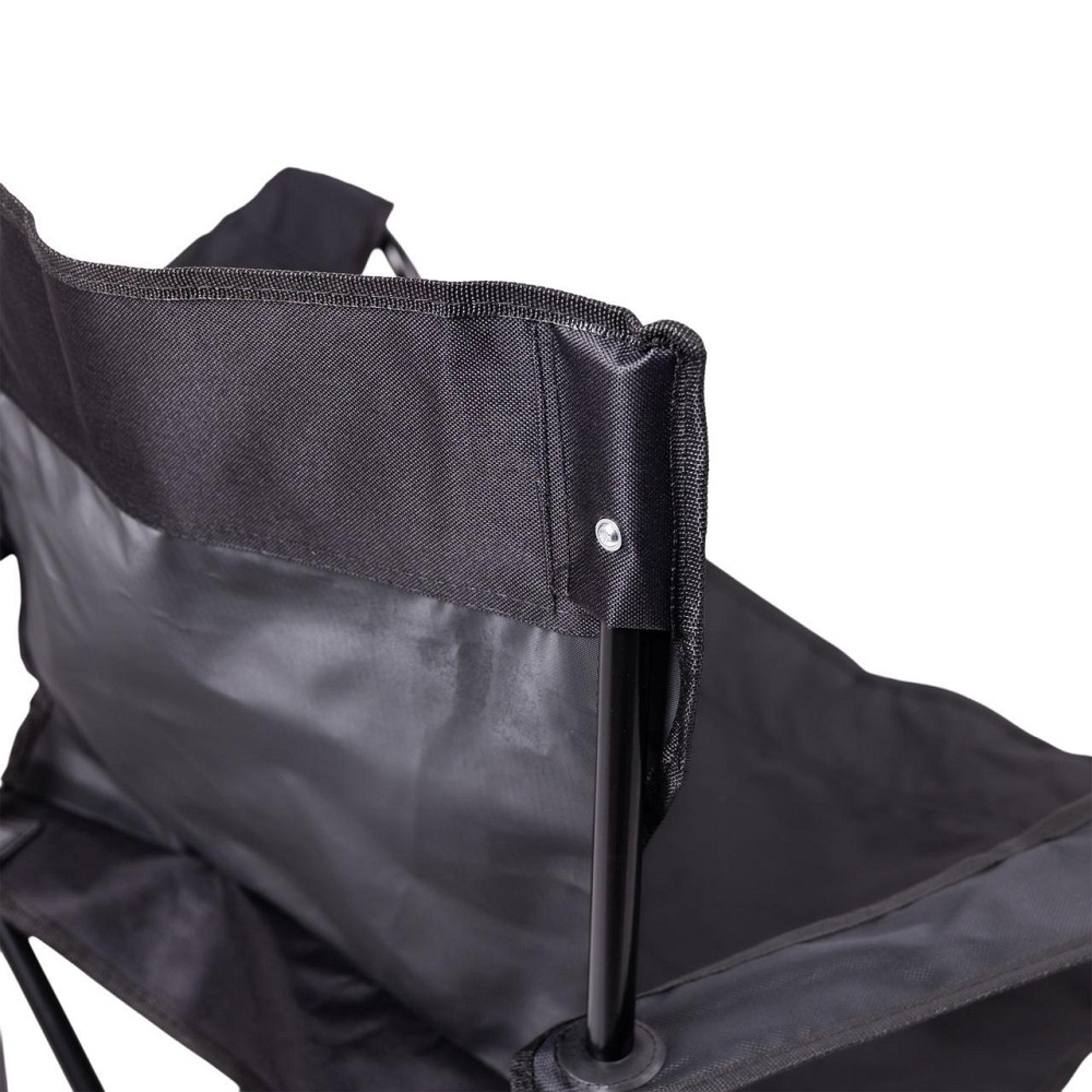 Крісло розкладне туристичне 50х80х80 см з підстаканником Чорне SJ-0014B Київ - фото 9