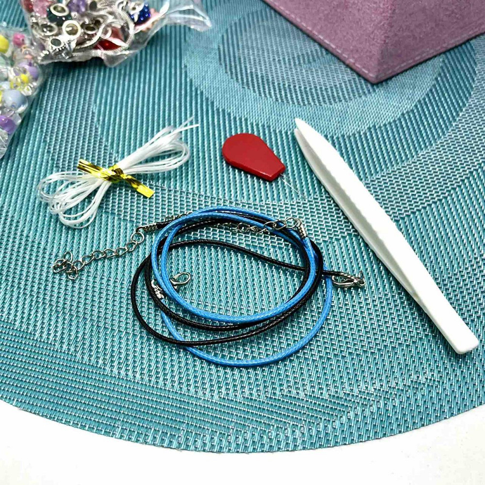 Набір для творчості прикраси дзеркальце набір намистин та підвісок основи для браслетів та намиста пінцет у валізі Світло-рожевий Чернигов - изображение 4