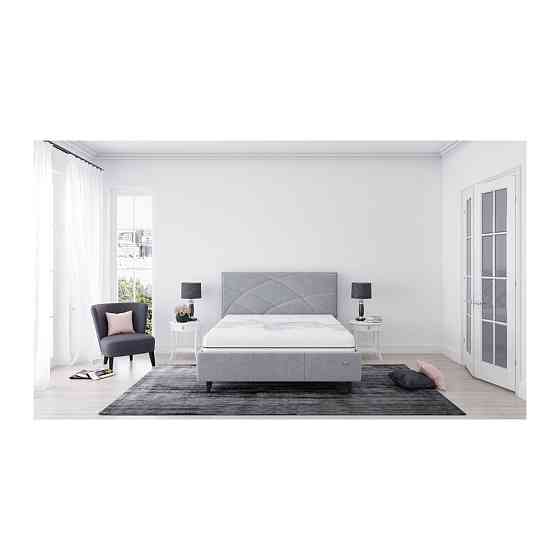 Ліжко NettaDesign Eco Lounge Comfort з нішею для білизни на ніжках 180x200 світло-сірий Київ