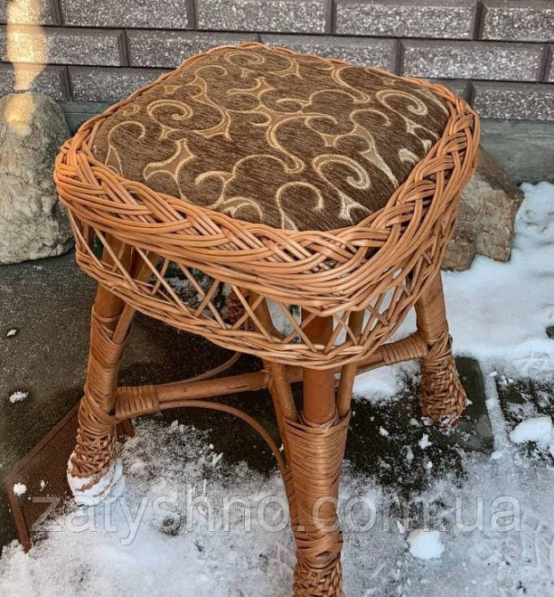 Табуретка из лозы с мягким сидением Киев - изображение 6