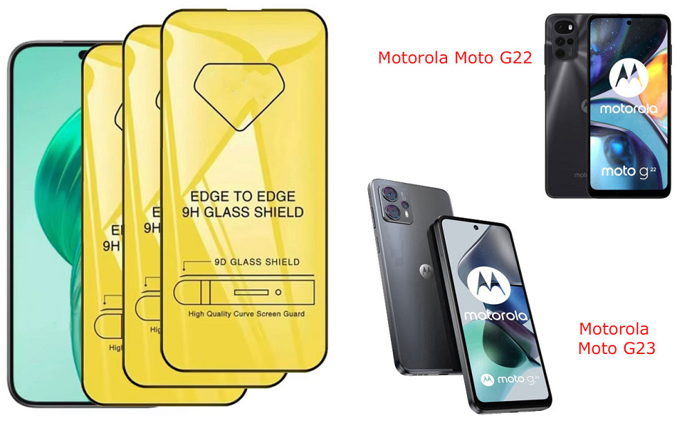 Захисне скло DefenzoGlass для Motorola Moto G22, Moto G23 – подвійна міцність Київ - фото 1