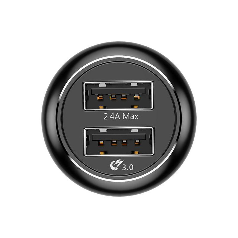Автомобільний зарядний пристрій Baseus CCALL-GC01 Gentry series Dual-U QC3.0 18W (Чорний, два USB-порта) Николаев - изображение 4
