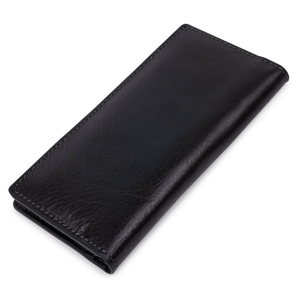 Практичне чоловіче портмоне GRANDE PELLE 11559 Чорний Київ - фото 2