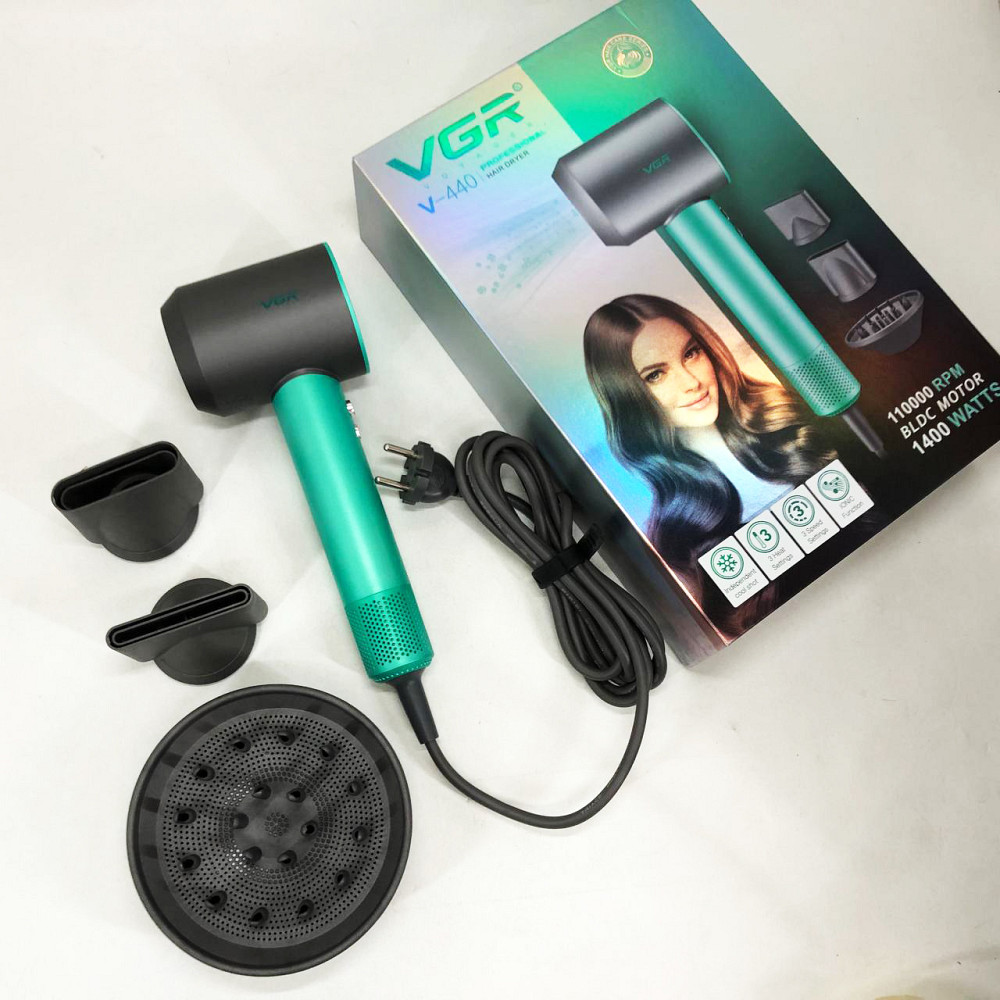 Фен для укладання волосся універсальний VGR, Фен для укладання зачіски з режимом іонізації ZH-44 Львів - фото 16
