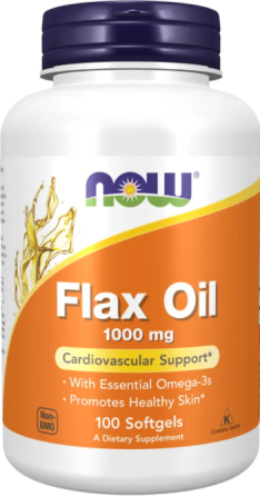 Лляна олія Now Food Flax Oil 1000mg 100 гел капс Київ