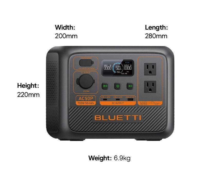 Зарядна станція Bluetti AC50P, 504Wh, 700W, LiFePO4 ( Чорний ) Харків - фото 5