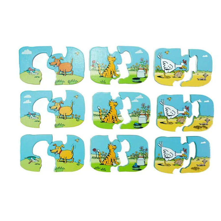 Пазли для малюків "Песик, котик, курочка" 960247 (190001-UA) 18 елементів Вінниця - фото 4