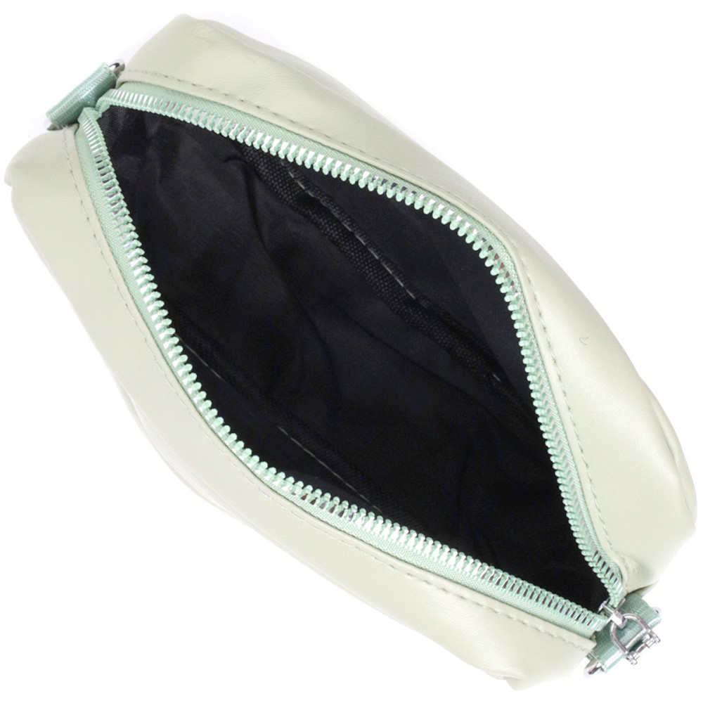 Стильна жіноча сумка крос-боді з монетницею з екошкіри Vintage 22797 Фісташковий Київ - фото 8