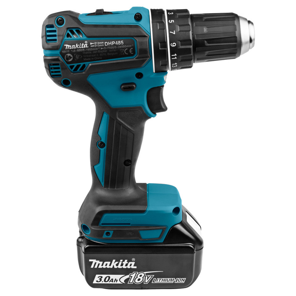 Аккумуляторная ударная дрель-шуруповерт Makita DHP485RFJ 2 акб ВL1830 з/у DC18RC кейс Makpac Коломыя - изображение 7