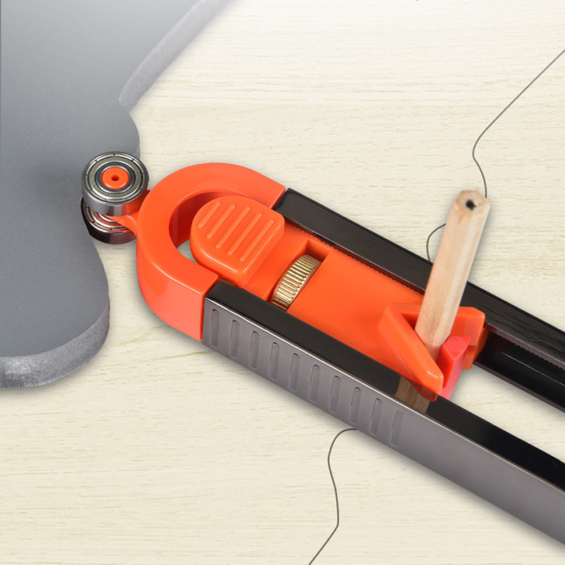 Контурный роликовый шаблон для разметки с 5 карандашами, линейка для сложных контуров Киев - изображение 3