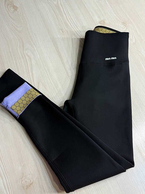 Лосини жіночі Clover 9973 утеплені з пуш-ап і широким поясом чорні, чорний, XL Київ - фото 15