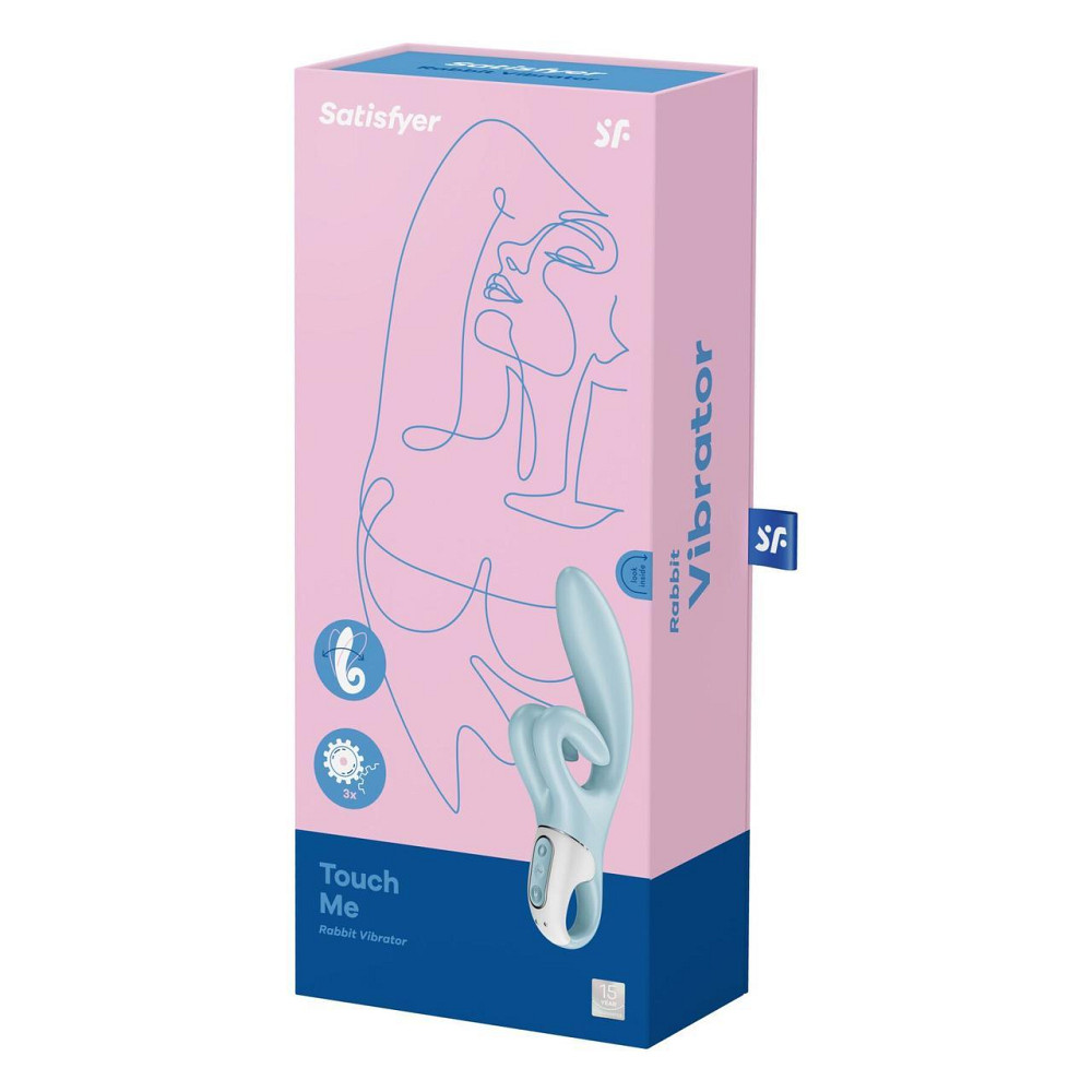 Вибратор-кролик Satisfyer Touch Me Blue, двойной отросток, 3 мощных мотора Sex Aura Киев - изображение 7