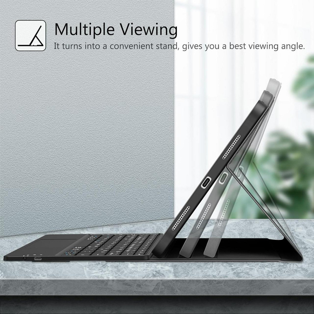 Чохол клавіатура FINTIE для iPad Air 11/10.9 (M4/M3/M2, 2026/2025/2024, 4/5 gen) чорний магнітний знімний кейс з тачпадом тримачем Київ - фото 9