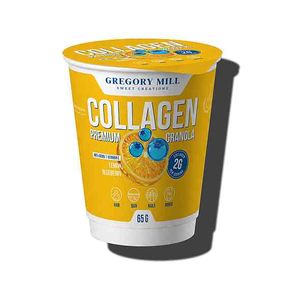 Набор 2Go Коллагеновая гранола Лимон Черника Gregory Mill Premium Granola (6 × 65 г), 390 г Киев