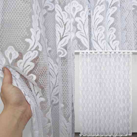 Тюль VR-Textil 716т Жакард Білий 300х270 см (40-980) Київ