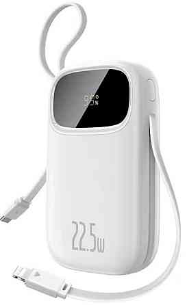 ПАВЕРБАНК Baseus 10000mAh (белый/черный) | Быстрая зарядка 22.5W Киев