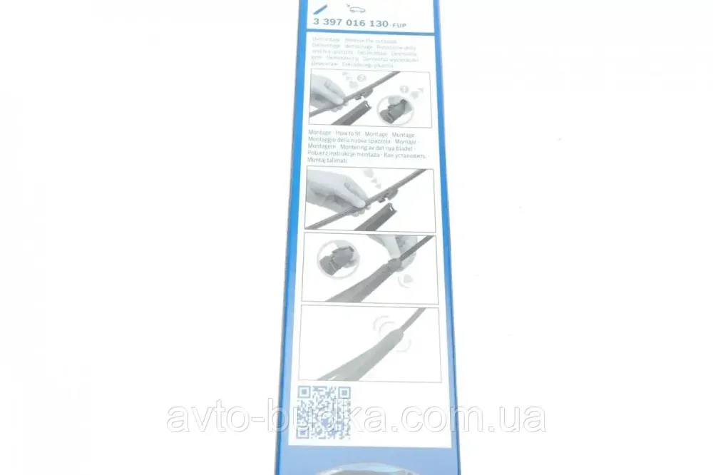 Щітка склоочисника безкаркасна 450мм (1 шт) задня на Volkswagen Transporter V Bosch 3397016130 Київ - фото 5