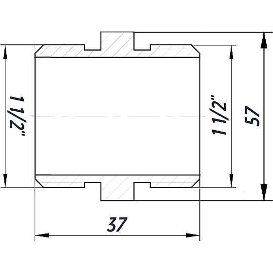 Ніпель 1 1/2″ЗЗ нікельований NN772S OPTIMUM Тернополь