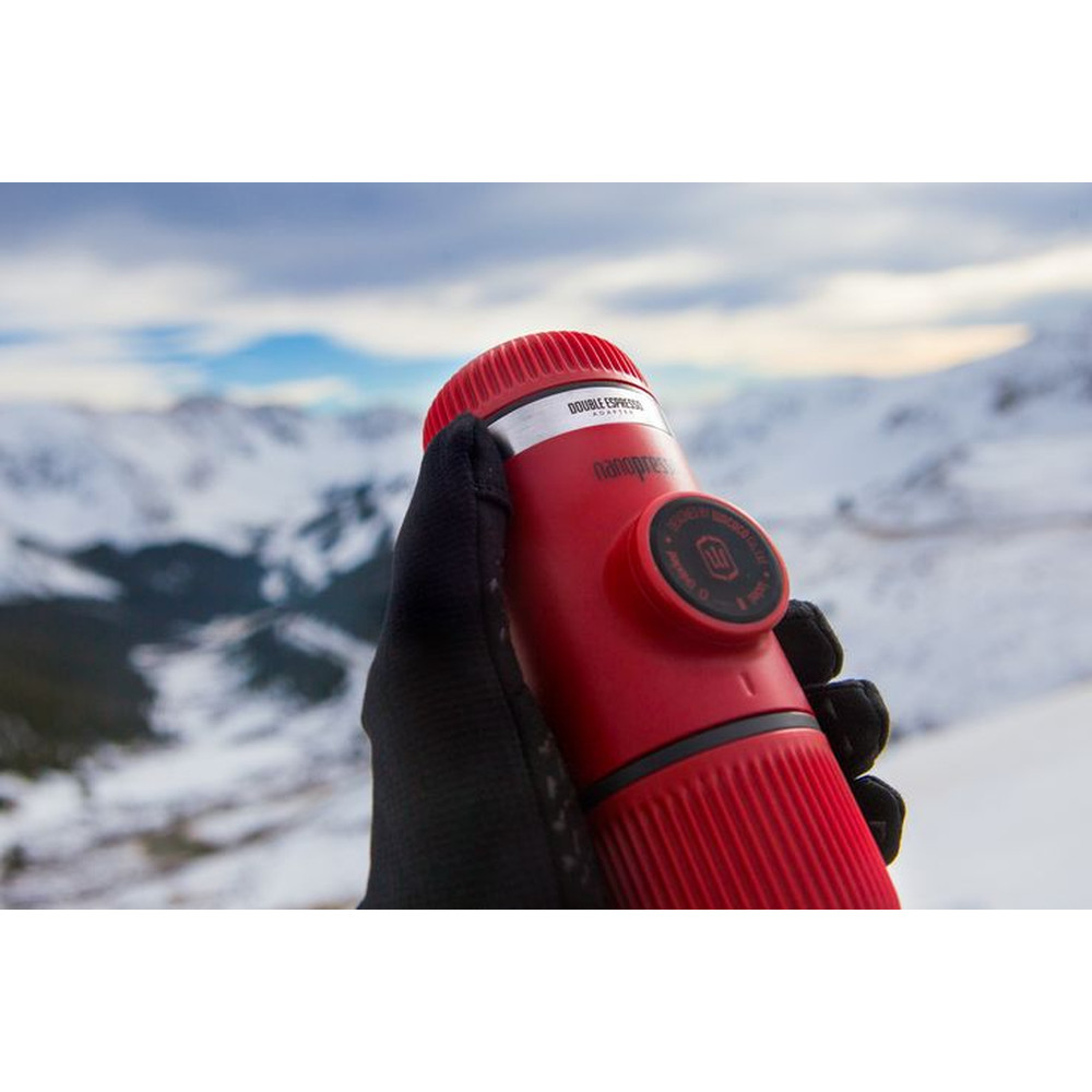 Портативна еспресо-кавоварка Wacaco Nanopresso червона з чохлом, механічна, для меленої кави Київ - фото 14