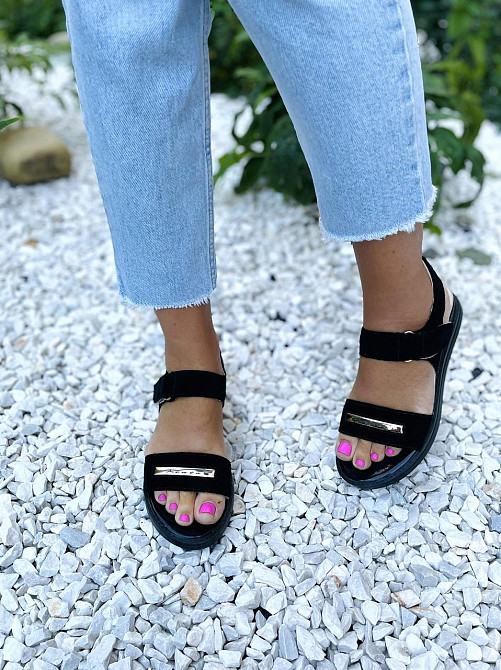 Kentro Босоніжки жіночі KENTO 3225/1 чорні (літо, замша натуральна) (3732) лише 38р. Коломыя - изображение 4