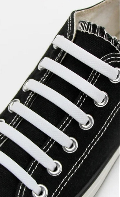 Шнурки силіконові ліниві 12 шт білий Сміла - фото 1