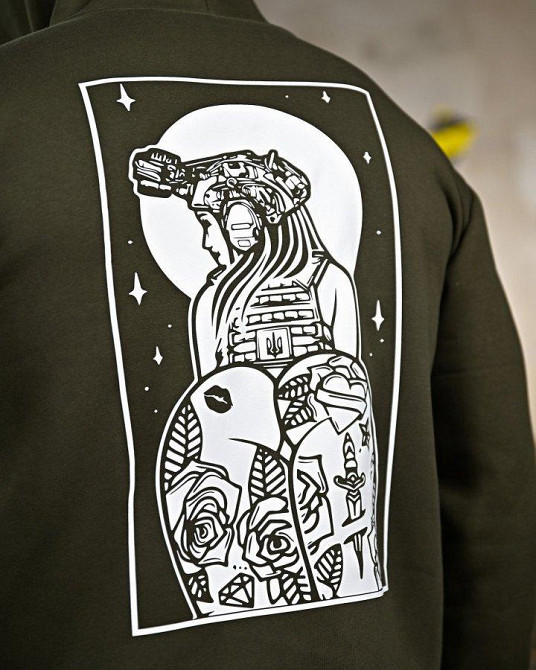 Милитари худи на флисе GENESIS Girl oliva ПП8139 Одесса - изображение 5