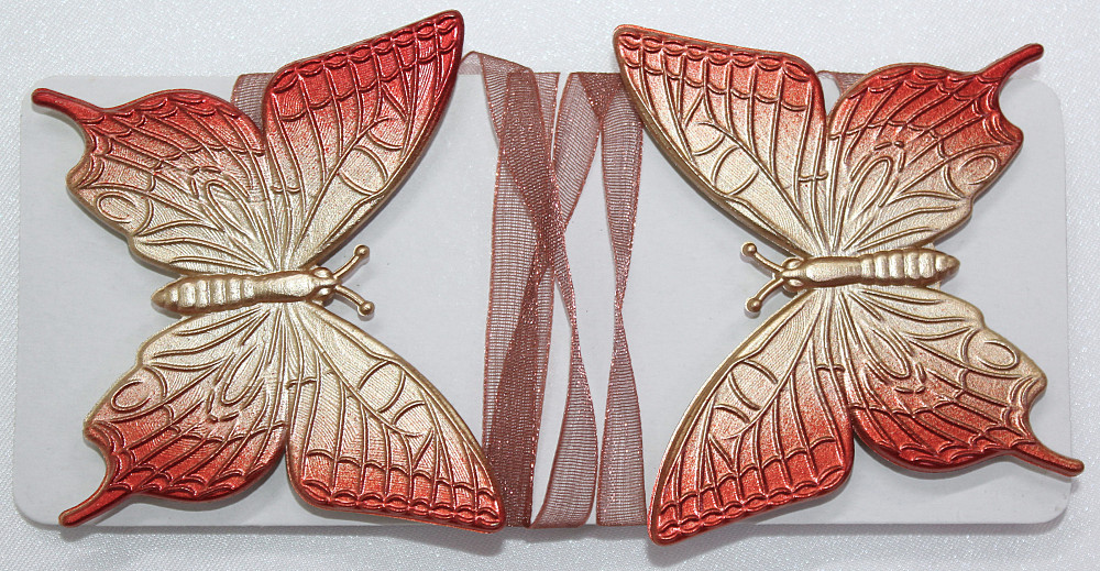 Магніти для штор і гардин (139м) Метелик набір 2 шт Червоний з золотистим (81-050) Київ - фото 5