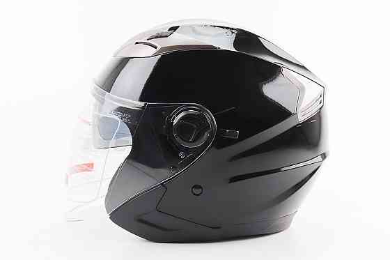 Шолом відкритий+відкидні окуляри BLD-708 S (55-56см), ЧОРНИЙ глянець Киев