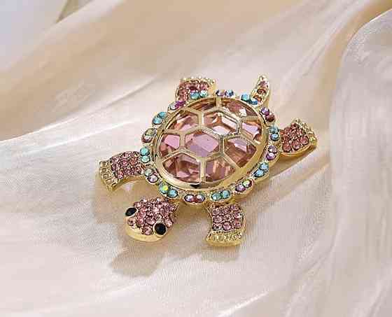 Брошка "Черепашка" Рожевий (0225) Сміла