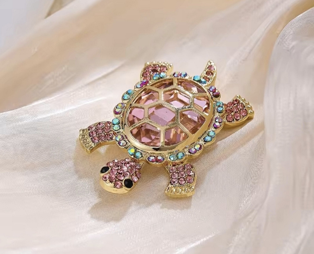 Брошка "Черепашка" Рожевий (0225) Сміла - фото 4