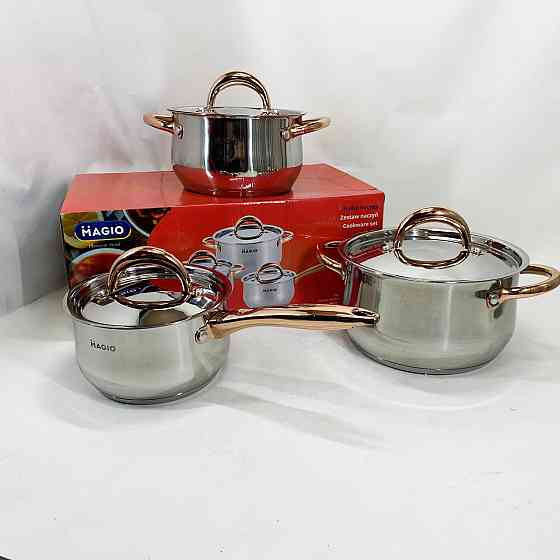 Набір каструль з антипригарним покриттям MAGIO, Набір каструль для електронної плити KY-48 Івано-Франківськ