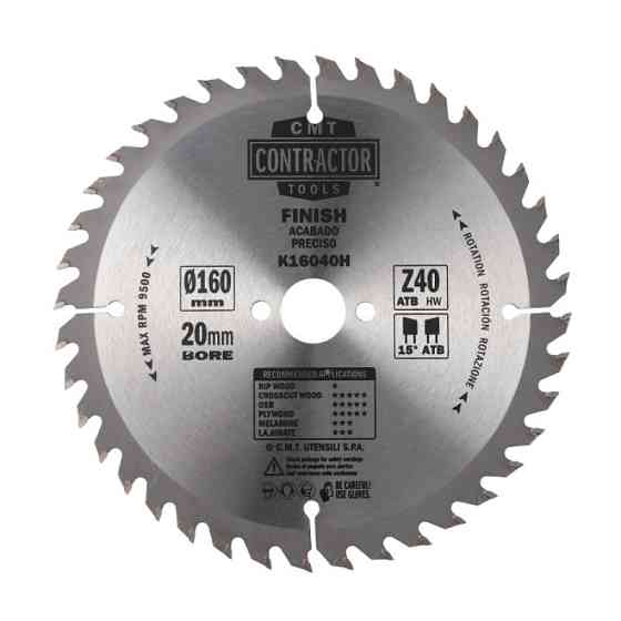 Пильний диск по дереву CMT 160x20x40z K2.2/1.4 (K16040H) Одеса
