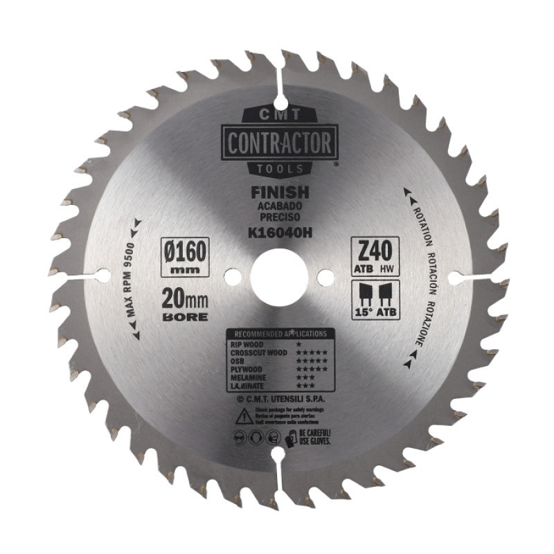 Пильний диск по дереву CMT 160x20x40z K2.2/1.4 (K16040H) Одеса - фото 2