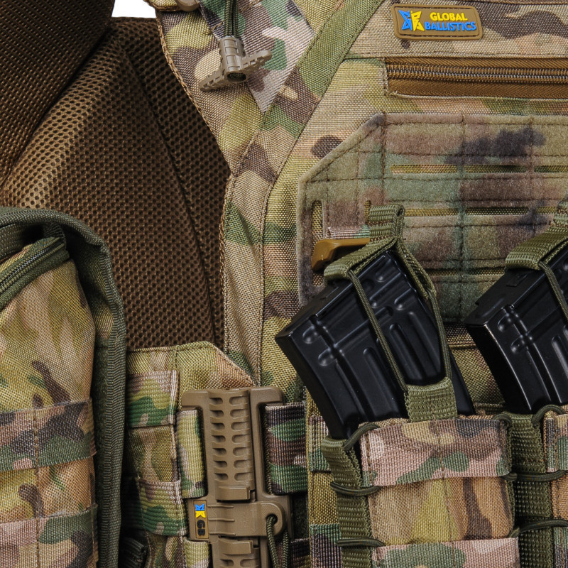 Плитоноска тактична Warmor Gen.3 Pro Max зі швидким скиданням з підсумками (Мультикам) Вінниця - фото 10