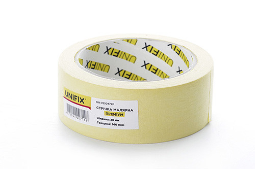Лента клейкая малярная MR-7830472P премиум 38мм*40м UNIFIX Ровно - изображение 1