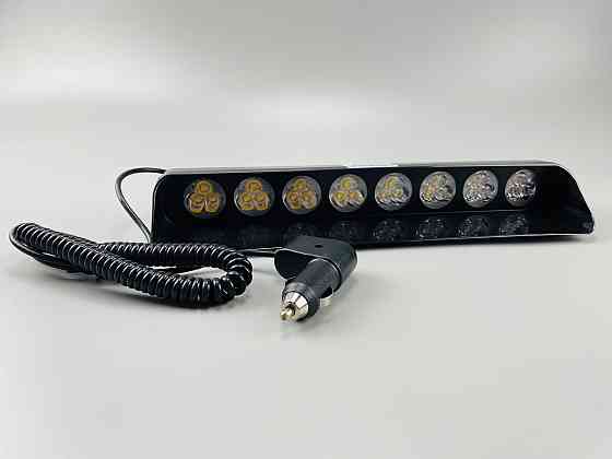 Маячок проблисковий S10 стробоскоп автомобільний 9-80V 24 led діодів помаранчевий спалах, стробоскоп під скло Мукачево