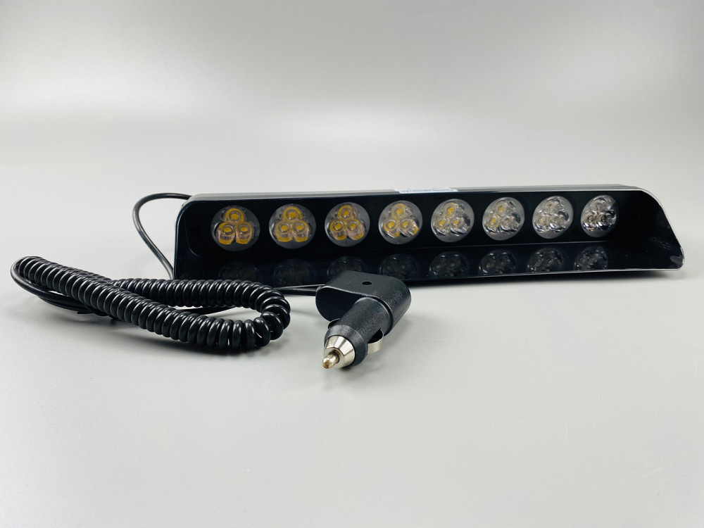 Маячок проблисковий S10 стробоскоп автомобільний 9-80V 24 led діодів помаранчевий спалах, стробоскоп під скло Мукачево - фото 1