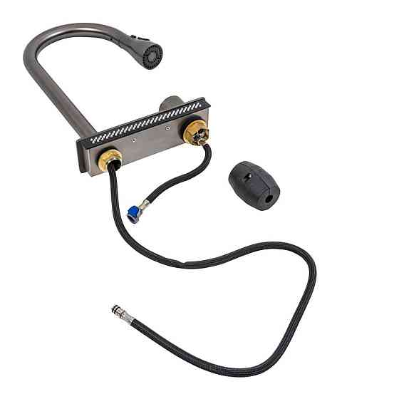 FC-WF2 комплект змішувачів під мийку водоспад Platinum (PVD чорний) Коломыя