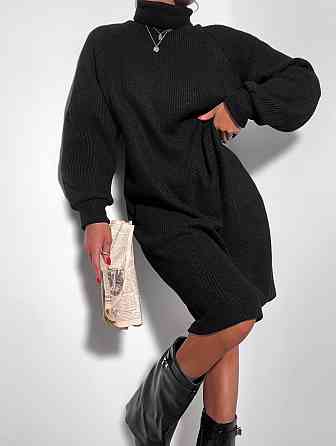 Женское стильное объемное теплое платье плотное Ангора вязкая Одесса