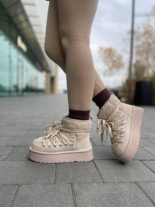 Hengji Угги жіночі HENGJI T39-3 бежеві (зима, замша натуральна) (5677) 37 Коломыя - изображение 8