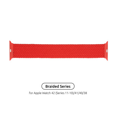 Ремешок для смарт-часов Armorstandart Braided Solo Loop для Apple Watch 42 (Series 11-10)/41/40/38 Red Size 6 (144 mm) (ARM58071) Винница - изображение 1