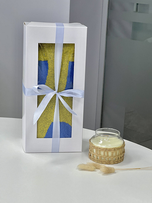 Рушник з патріотичним дизайном Ideal Textile 70х140 см у подарунковому упакуванні (56860971) Чернівці - фото 1