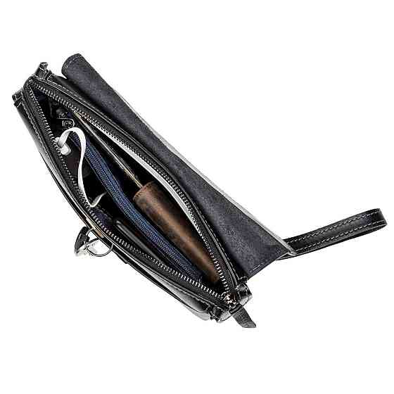 Чоловічий клатч SHVIGEL 11084 шкіряний Чорний Київ